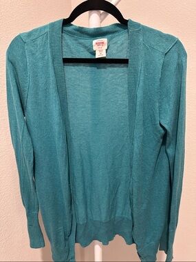 Mossimo Supply Co. Teal Open-Front Lightweight Cardigan